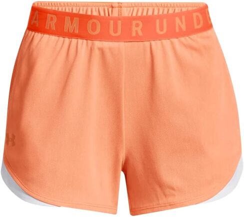 Under Armour Women's Standard Play Up Twist 3.0 Shorts, (003) Black Light Heather/Rebel Pink/Rebel Pink, Large in Kuwait