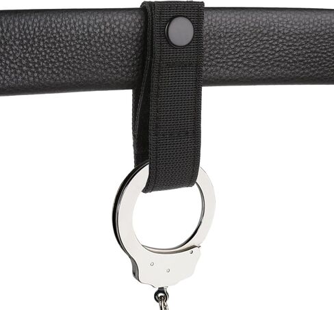 Prasacco Handcuff Holder for Duty Belt, Handcuff Strap Handcuff Key Holder Handcuff Belt Straps Nylon Hand Cuff Belt Keeper Chain Belt Clip Tactical Cuffs Carrier for Duty Belts in Saudi Arabia