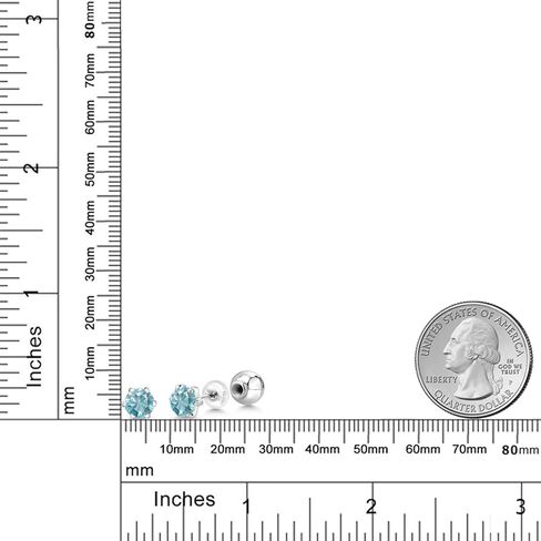 Gem Stone King Blue Tanzanite Platinum Stud Earrings For Women (1.80 Cttw, Gemstone Birthstone, Round 6MM) in Kuwait