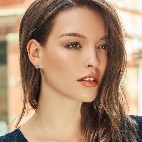 Gem Stone King Blue Tanzanite Platinum Stud Earrings For Women (1.80 Cttw, Gemstone Birthstone, Round 6MM) in Kuwait