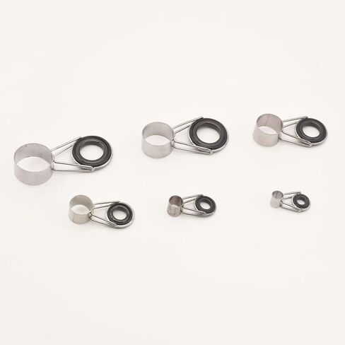 LINGUANG Telescopic Replacement 6pcs Fishing Single Feet Casting Stainless Steel Rod Guides for Saltwater Fising… in Kuwait