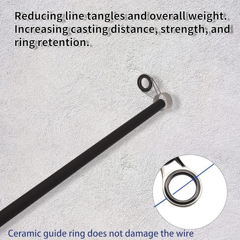 LINGUANG Telescopic Replacement 6pcs Fishing Single Feet Casting Stainless Steel Rod Guides for Saltwater Fising… in Kuwait