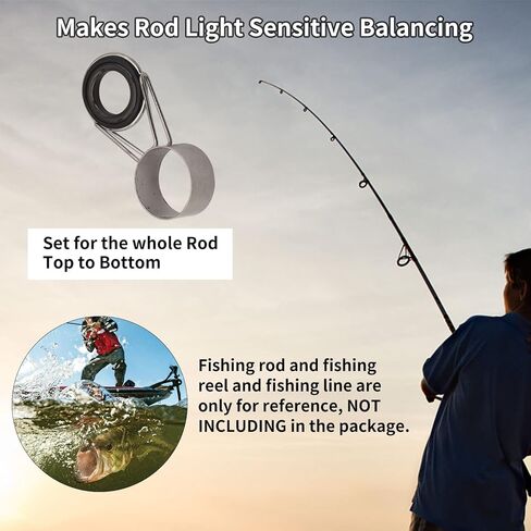 LINGUANG Telescopic Replacement 6pcs Fishing Single Feet Casting Stainless Steel Rod Guides for Saltwater Fising… in Kuwait