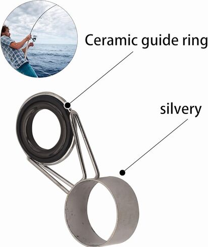 LINGUANG Telescopic Replacement 6pcs Fishing Single Feet Casting Stainless Steel Rod Guides for Saltwater Fising… in Kuwait