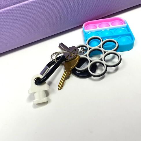 BAGLETS – Carabiner & Plug Keys Holder Charm Accessory Compatible with Rubber Tote Bags – Secure Keys or Other Valuable – Made in USA in Saudi Arabia