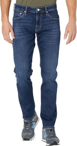 بنطال جينز Mavi الرجالي Marcus Regular Rise Slim Straight Leg Jeans، Rinse Brushed Williamsburg، 36W x 30L in Kuwait
