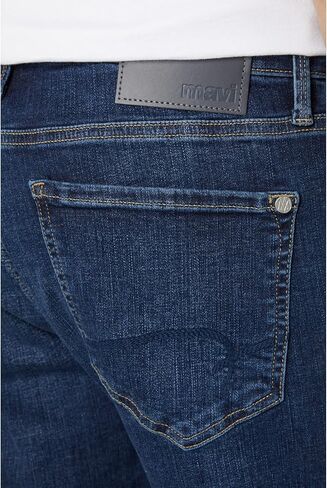 بنطال جينز Mavi الرجالي Marcus Regular Rise Slim Straight Leg Jeans، Rinse Brushed Williamsburg، 36W x 30L in Kuwait