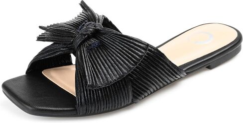 Journee Collection Womens Serlina Tru Comfort Foam Slide Low Block Heel Sandals Rose Gold 10 Medium WOMENS US in Kuwait