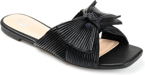 Journee Collection Womens Serlina Tru Comfort Foam Slide Low Block Heel Sandals Rose Gold 10 Medium WOMENS US in Kuwait