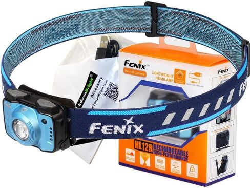 مصباح أمامي Fenix ​​HL12R USB قابل لإعادة الشحن 400 لومن CREE LED مع كابل شحن USB EdisonBright (رمادي) in Kuwait