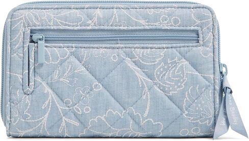Vera Bradley Cotton Turnlock Wallet with RFID Protection, Champagne Gold Pearl in Kuwait