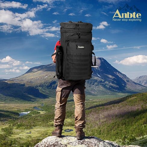 حقيبة ظهر للمشي لمسافات طويلة سعة 80 لترًا، حقيبة ظهر للتخييم للرجال مع تصميم مريح وخفيف الوزن وخفيفة الوزن وكبيرة جدًا للمشي لمسافات طويلة لحقيبة الظهر وركوب الدراجات والسفر والتسلق in Kuwait