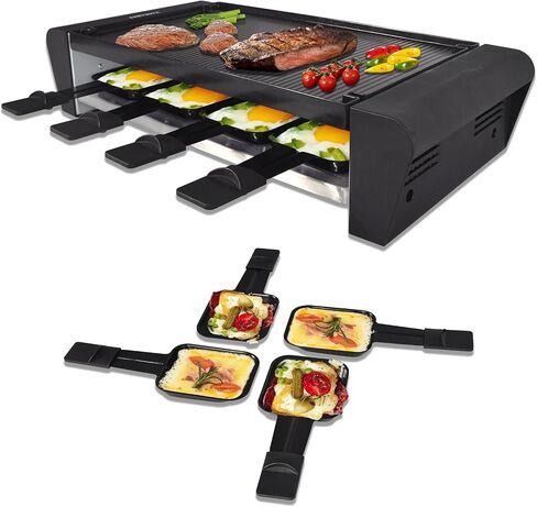 Indoor Grill TAMARIT Table Grill Non-Stick Raclette Grill Portable Electric Grills Korean Barbecue BBQ Grill 2 in 1 Removble Reversible Grills Griddle 1450W Keep Warm Temperature Control Adjustable in Kuwait