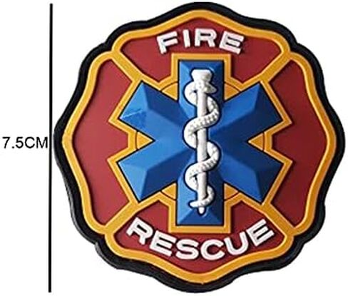 Multicam EMS EMT قسم رجال الإطفاء الإنقاذ رجال الإطفاء المسعفين الطبي PVC المطاط هوك اللمس السحابة التصحيح، 7.5 سم in Kuwait