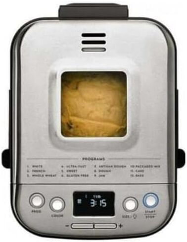 صانع الخبز الأوتوماتيكي المدمج من Cuisinart مع 12 قائمة مبرمجة مسبقًا ونافذة عرض مضيئة (متجددة) (متجدد) in Saudi Arabia