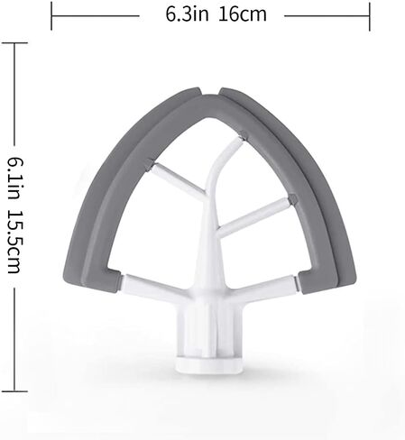 Flex Edge Beater for Kitchenaid Mixer, 4.5/5 Quart Flat Paddle Beater Attachments with Flexible Silicone Edges Bowl Scraper for Kitchenaid Tilt-Head Stand Mixer Accessory 4.5/5 Quart in Kuwait