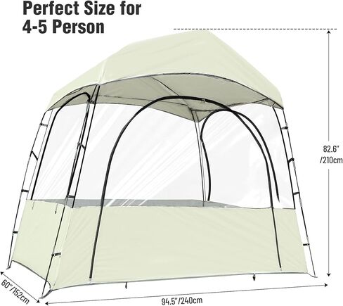 خيمة رياضية خارجية من ريدكامب - مأوى فوري للخيمة، خيمة كبيرة الحجم 4-5 أشخاص مقاومة للطقس مع حقيبة تخزين لمشاهدة الأحداث الرياضية وكرة القدم والبيسبول والتخييم والحماية من الشمس أو المطر in Kuwait