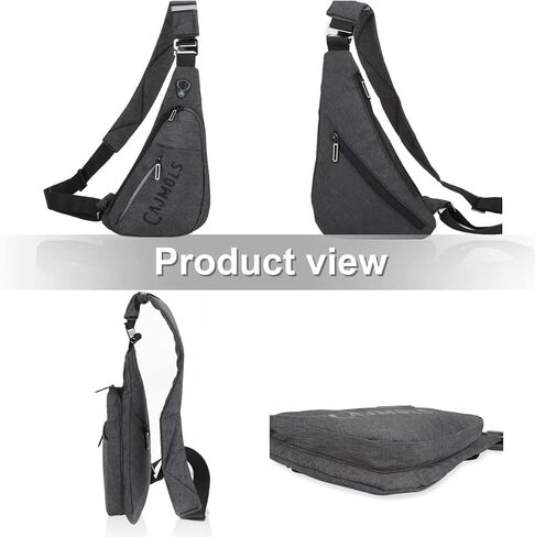 Mens Sling Bag Mens Crossbody Bags for Men Lightweight Travel Hiking Daypack Small Sling Bag with Earphone Bag in Saudi Arabia