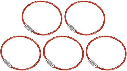 PATIKIL Wire Keychain Cables Stainless Steel Key Ring Loop for Outdoor Hiking Sport in Saudi Arabia