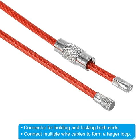 PATIKIL Wire Keychain Cables Stainless Steel Key Ring Loop for Outdoor Hiking Sport in Saudi Arabia