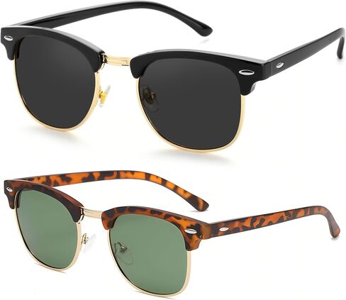 Kursan Classic Semi Rimless Polarized Sunglasses for Men Women Sports Sun Glasses in Kuwait