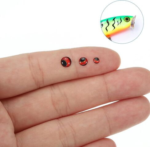 PATIKIL Fishing Lure 3D Eyes 3mm, 300Pcs Waterproof Artificial Fish Eye Fly Tying Lures Crafts Tackle Accessory for Fishing Baits DIY, 3 Colors in Saudi Arabia