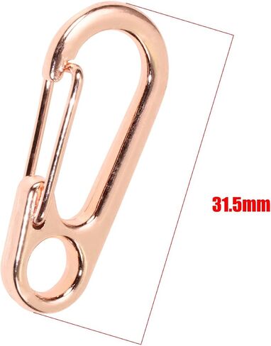 20Pcs Tiny Alloy Paracord Keychain Clip 1.2 Inch Quick Release Spring Snap-Hooks for Hanging Keys Backpack Bottle Flashlights Belt Loop Hiking Fishing Outdoor Camping Projects (Rose Gold) in Saudi Arabia