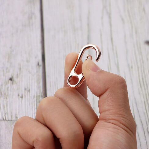 20Pcs Tiny Alloy Paracord Keychain Clip 1.2 Inch Quick Release Spring Snap-Hooks for Hanging Keys Backpack Bottle Flashlights Belt Loop Hiking Fishing Outdoor Camping Projects (Rose Gold) in Saudi Arabia