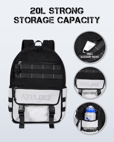 20L Military Tactical Backpack for Men, Tactical Bag Bug Out Bag, Army 3 Days Assault Pack, Small Tactical Backpack Assault Bag - Black&Camo in Saudi Arabia