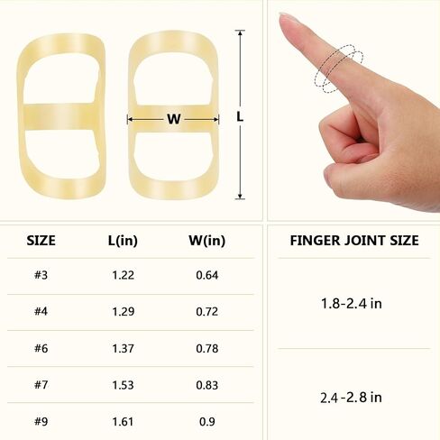 LGCLGY 5pcs Oval Finger Splint, trigger finger splint for middle finger, Straightener Brace For Thumb Middle Pinky or Ring Finger (3,5,6,8,9,Sizes) in Kuwait