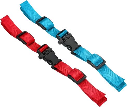 PATIKIL Backpack Belt Strap Set, 2 Pack Nylon Webbing Adjustable Replacement Waist Strap with Quick-Release Buckle for Pack Luggage Bags, Yellow, Red in Saudi Arabia