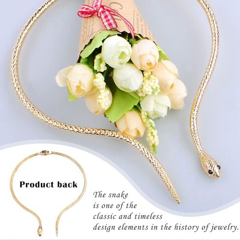 Snake Jewelry Set for Women Snake Pendant Necklace Gothic Snake Hand Chain Bracelet Open Adjustable Snake Ring Medusa Headpiece Halloween Medusa Costume Accessories Set in Saudi Arabia