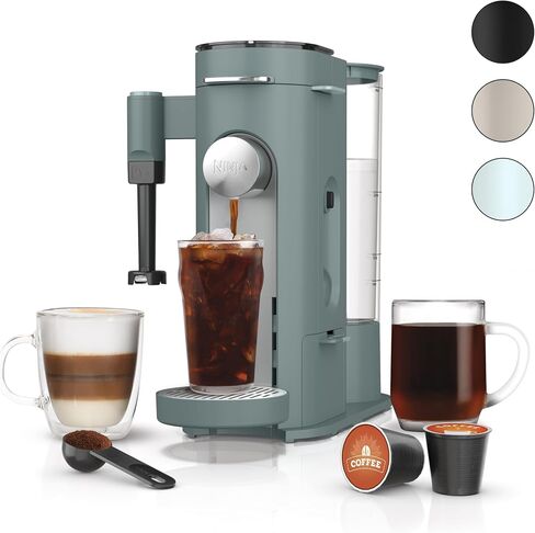 Ninja PB051 Pods & Grounds Specialty Single-Serve Coffee Maker, K-Cup Pod Compatible, Built-In Milk Frother, 6-oz. Cup to 24-oz. Travel Mug Sizes, Black in Saudi Arabia