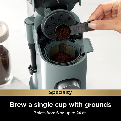 Ninja PB051 Pods & Grounds Specialty Single-Serve Coffee Maker, K-Cup Pod Compatible, Built-In Milk Frother, 6-oz. Cup to 24-oz. Travel Mug Sizes, Black in Saudi Arabia