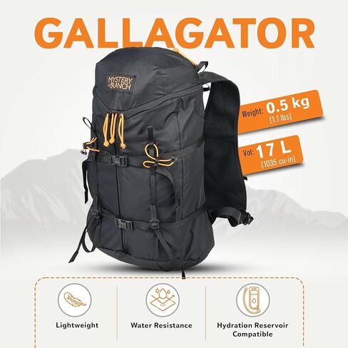 Mystery Ranch Gallagator 20 Daypack - حقيبة سفر إلى حقيبة ظهر للمشي لمسافات طويلة، أسود، L/XL in Kuwait