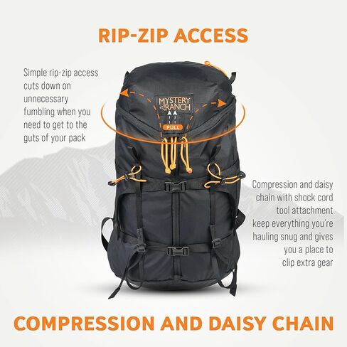 Mystery Ranch Gallagator 20 Daypack - حقيبة سفر إلى حقيبة ظهر للمشي لمسافات طويلة، أسود، L/XL in Kuwait