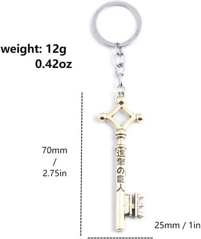 FunBoat AOT Erens Keychain Keychain - أجنحة الحرية أنيمي سحر - هدايا عيد الميلاد للأطفال الفتيات المراهقات النساء الرجال in Kuwait
