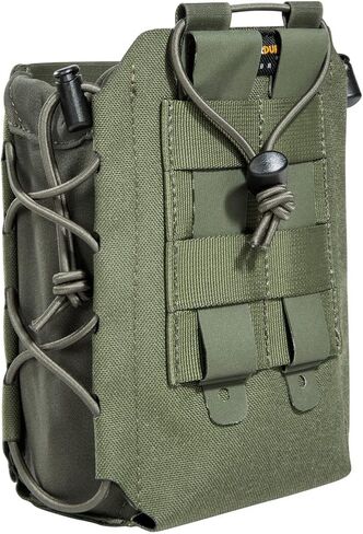 Tasmanian Tiger TT Multipurpose Side Pouch Modular Backpack Accessory Pocket, Side Pocket, Bottle Pocket with MOLLE System, Tripod Pocket, Olive in Saudi Arabia
