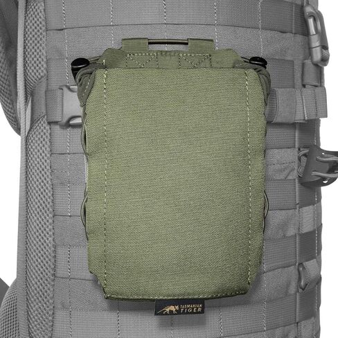 Tasmanian Tiger TT Multipurpose Side Pouch Modular Backpack Accessory Pocket, Side Pocket, Bottle Pocket with MOLLE System, Tripod Pocket, Olive in Saudi Arabia