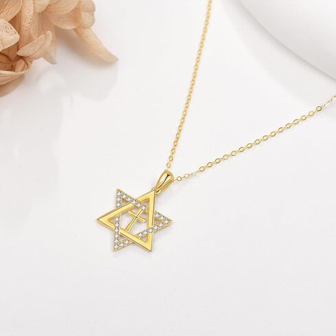 ELFRONT 14k الذهب الأصفر Moonstone قلادة Soild الذهب Moonstone قلادة القلائد حجر القمر مجوهرات للنساء هدية الكريسماس in Kuwait