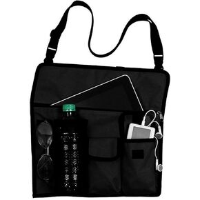 Beach Armchair Hanging Bag Armrest Side Organizer Multi Pockets Chair Organize Bag Arm Chair Tote Bag Shoulder Bag Beside Storage Carry Bag for Outdoor Fishing Camping Beaching, Black
