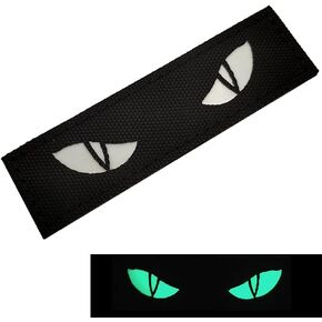 Glow in Dark Cat Eyes Patch Luminous Eagle Tactical Military Patch with Hook and Loop