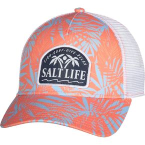 قبعة Salt Life Jungle Vibes للشباب، مرجاني المحيط، OSFM
