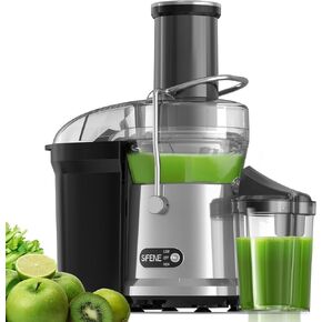 SiFENE Juicer, Rapid Juice Extractor Machine, 1000W Powerful Motor, Big 3.2'' Feed Chute for Whole Fruit & Veg Juicing, Easy to Clean