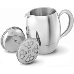 Cafetiere French Press Coffee Maker by VeoHome - Unbreakable and keeps coffee hotter for a long time thanks to its double wall (0.75 Liter)