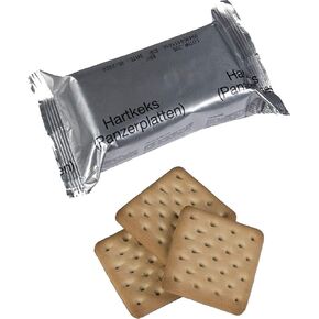 x4 Genuine German Army Survival Food Pack Outdoor Hardtack Biscuits 125 grams NATO MRE Crackers 4 Packs