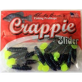 Cb Crappie Grub 1.5 Junebug/Cht Tl 18bg Charlie Brewer Slider Csggf128