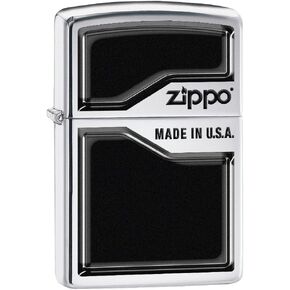Zippo Lighter: Zippo, Made in USA - High Polish Chrome 78075