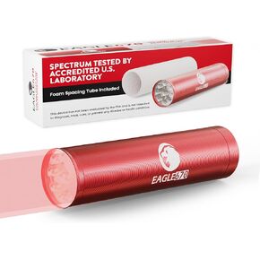 670 nm Deep Red LED Light 40mW/cm2 | USA Lab Verified 670nm Flashlight (670 nm LED) w/Spacing Tube | Red Light Therapy 670 nanometers | Easy on The Eyes - no Blue Light