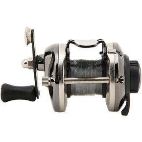 Ice Fishing Reel, Portable Ice Winter Fishing Reel Small Plate Wheel Lateral Reel with Line Tackle Gear Ratio Crapie Fishing Reel(Black) Fishing reels and Fishing Maintenance Tools